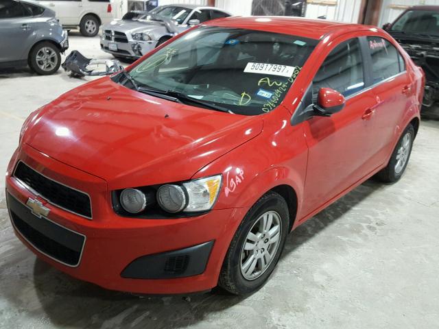 1G1JC5SH0E4161940 - 2014 CHEVROLET SONIC LT RED photo 2