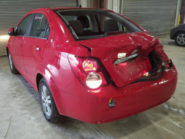 1G1JC5SH0E4161940 - 2014 CHEVROLET SONIC LT RED photo 3