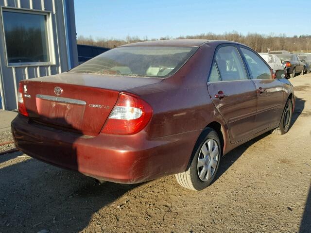 4T1BE32K94U264693 - 2004 TOYOTA CAMRY LE MAROON photo 4