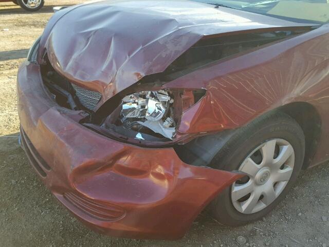 4T1BE32K94U264693 - 2004 TOYOTA CAMRY LE მუქწითელი ფოტო 9