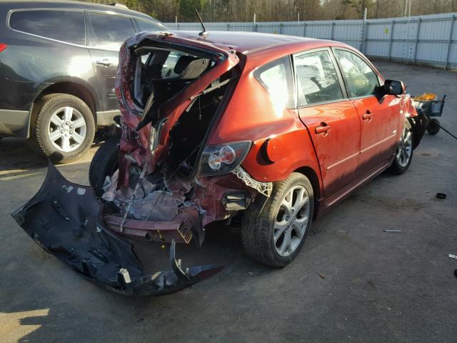 JM1BK343781134342 - 2008 MAZDA 3 HATCHBAC RED photo 4