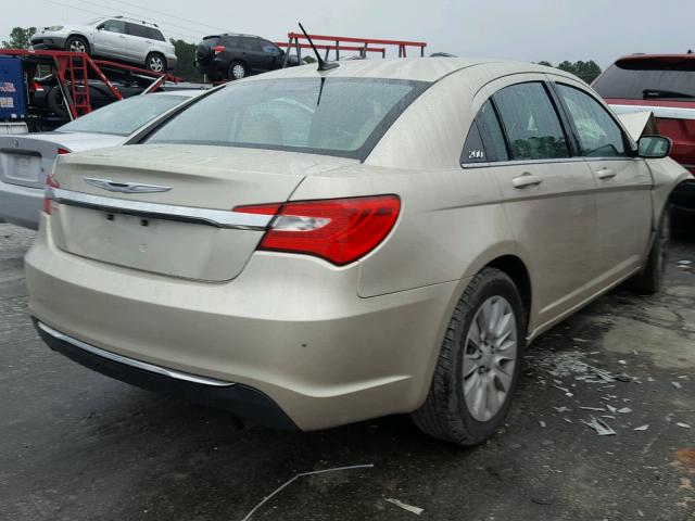 1C3CCBAB1DN689754 - 2013 CHRYSLER 200 LX GOLD photo 4