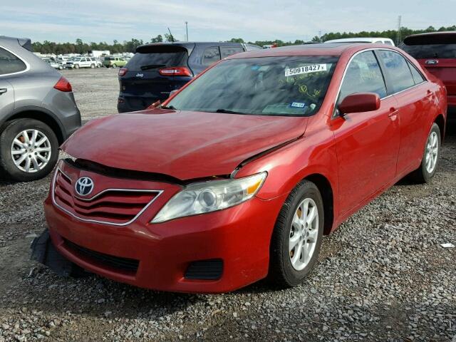 4T4BF3EK2BR130667 - 2011 TOYOTA CAMRY BASE RED photo 2