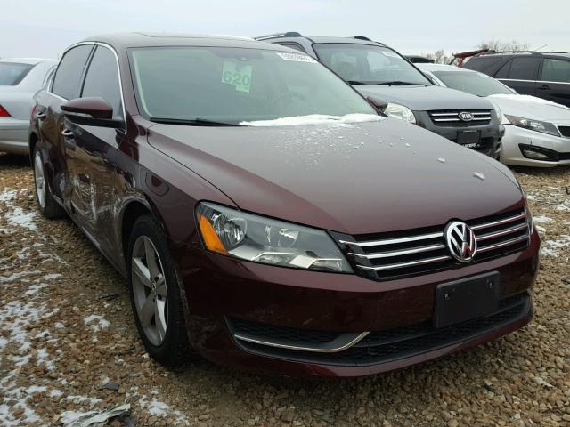 1VWBH7A30CC047547 - 2012 VOLKSWAGEN PASSAT SE MAROON photo 1