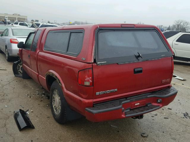 1GTDT19W618226276 - 2001 GMC SONOMA MAROON photo 3