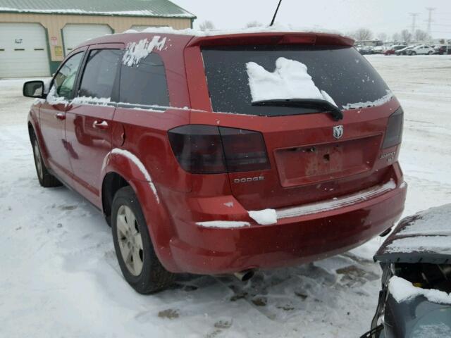 3D4GG57V09T535681 - 2009 DODGE JOURNEY SX RED photo 3