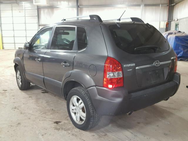 KM8JN12D67U541953 - 2007 HYUNDAI TUCSON SE CHARCOAL photo 3