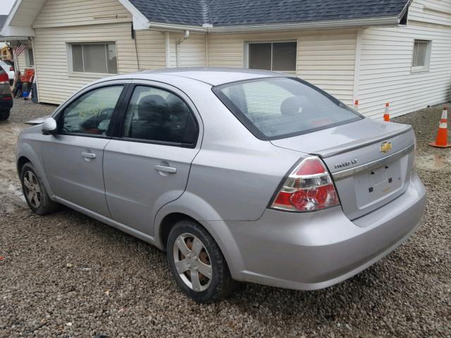 KL1TD5DE2AB114664 - 2010 CHEVROLET AVEO LS SILVER photo 3