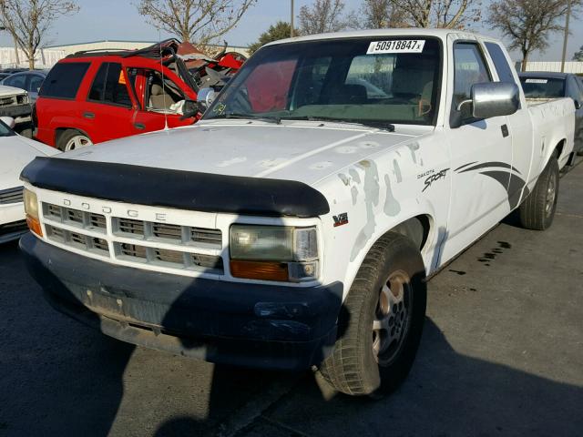 1B7GL23XXTS561857 - 1996 DODGE DAKOTA WHITE photo 2