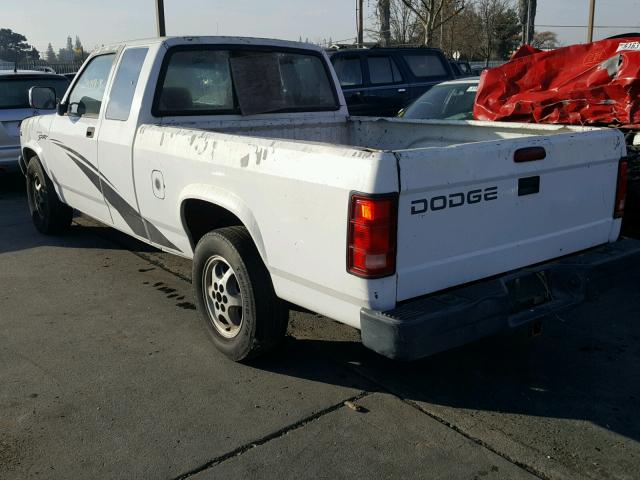 1B7GL23XXTS561857 - 1996 DODGE DAKOTA WHITE photo 3