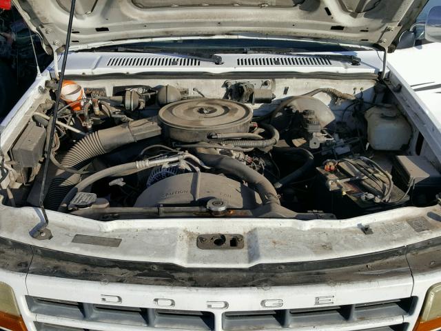 1B7GL23XXTS561857 - 1996 DODGE DAKOTA WHITE photo 7