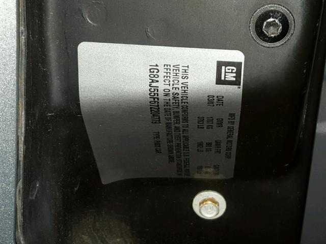 1G8AJ55F67Z204779 - 2007 SATURN ION LEVEL GRAY photo 10