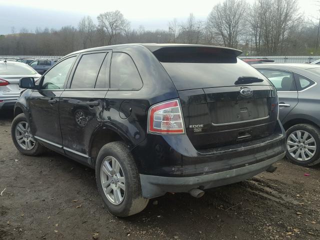 2FMDK36C48BB41352 - 2008 FORD EDGE SE BLACK photo 3