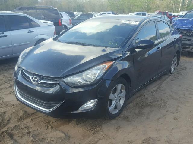 KMHDH4AE4CU365947 - 2012 HYUNDAI ELANTRA GL BLACK photo 2