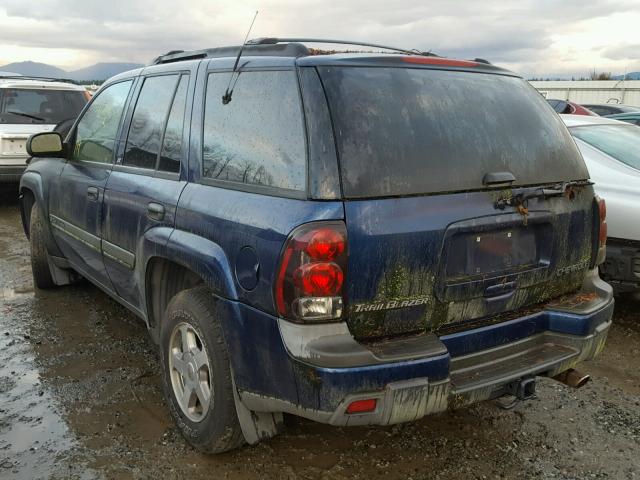 1GNDT13S222225322 - 2002 CHEVROLET TRAILBLAZE BLUE photo 3