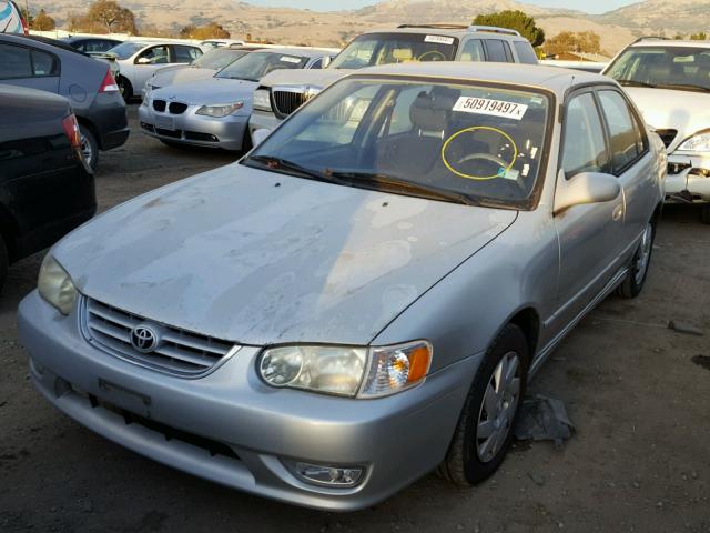 1NXBR12E02Z610355 - 2002 TOYOTA COROLLA CE SILVER photo 2