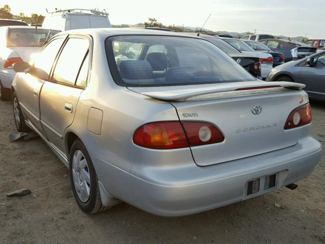 1NXBR12E02Z610355 - 2002 TOYOTA COROLLA CE SILVER photo 3