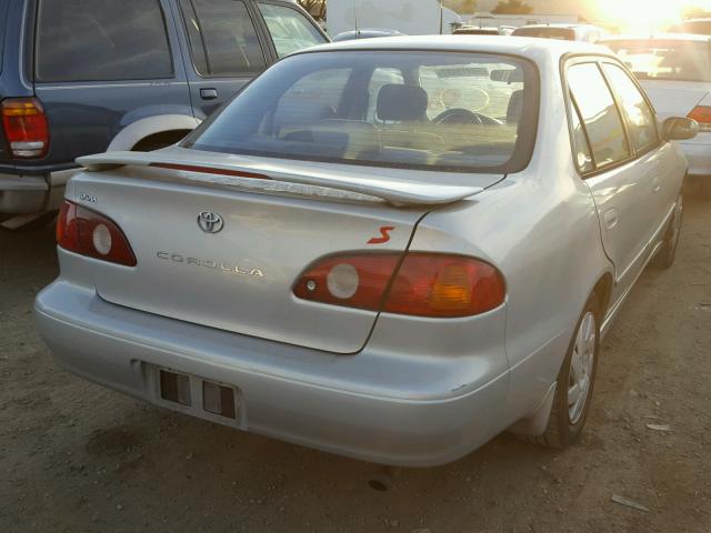 1NXBR12E02Z610355 - 2002 TOYOTA COROLLA CE SILVER photo 4