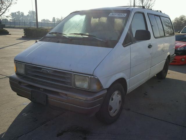 1FMDA31U8PZB76037 - 1993 FORD AEROSTAR WHITE photo 2