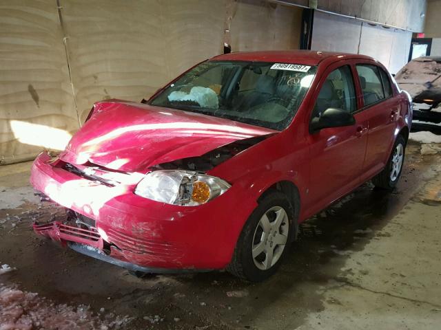 1G1AK58F087110904 - 2008 CHEVROLET COBALT LS RED photo 2