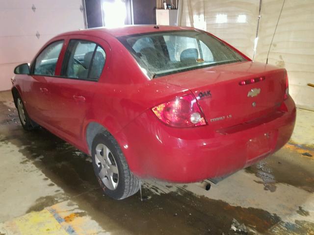 1G1AK58F087110904 - 2008 CHEVROLET COBALT LS RED photo 3