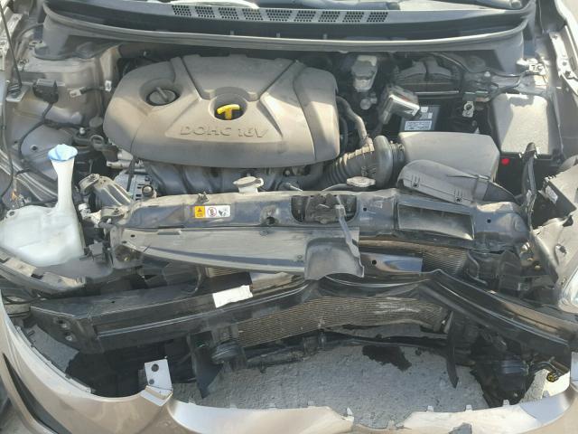 5NPDH4AE0EH487691 - 2014 HYUNDAI ELANTRA SE TAN photo 7