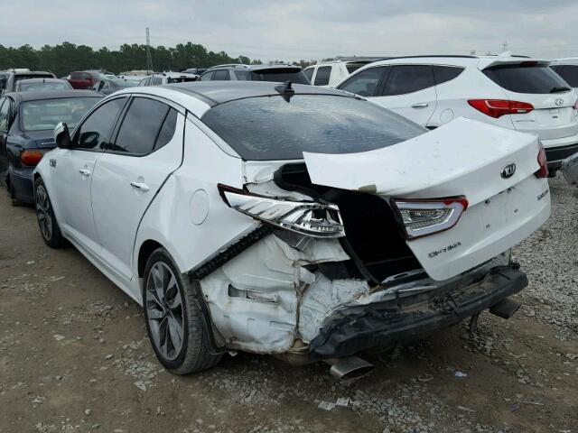 5XXGR4A61EG323445 - 2014 KIA OPTIMA SX WHITE photo 3