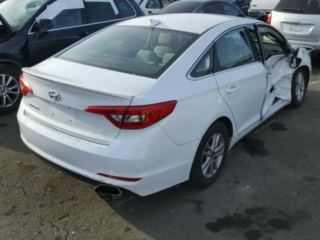 5NPE24AF2FH226501 - 2015 HYUNDAI SONATA SE WHITE photo 4