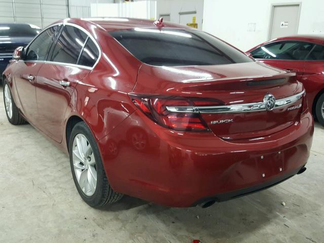 2G4GN5EX1E9158570 - 2014 BUICK REGAL PREM RED photo 3