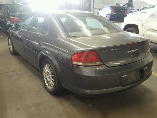 1C3EL46X24N322970 - 2004 CHRYSLER SEBRING LX GRAY photo 3