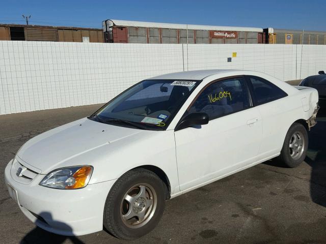 1HGEM22562L105868 - 2002 HONDA CIVIC LX WHITE photo 2