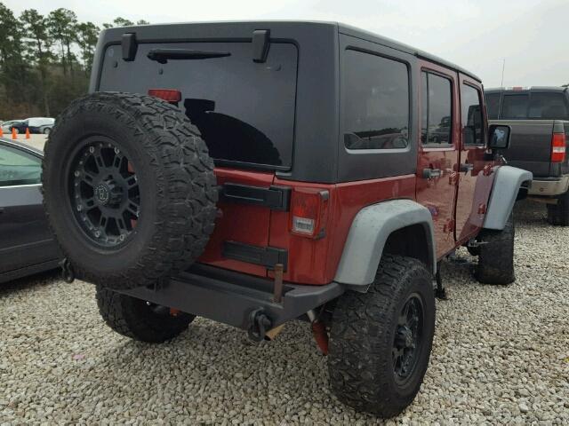 1J4BA3H12BL524864 - 2011 JEEP WRANGLER U MAROON photo 4