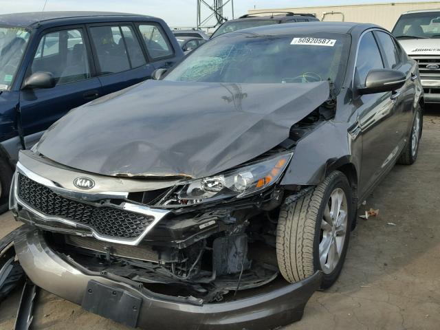 5XXGN4A74DG128278 - 2013 KIA OPTIMA EX GRAY photo 2