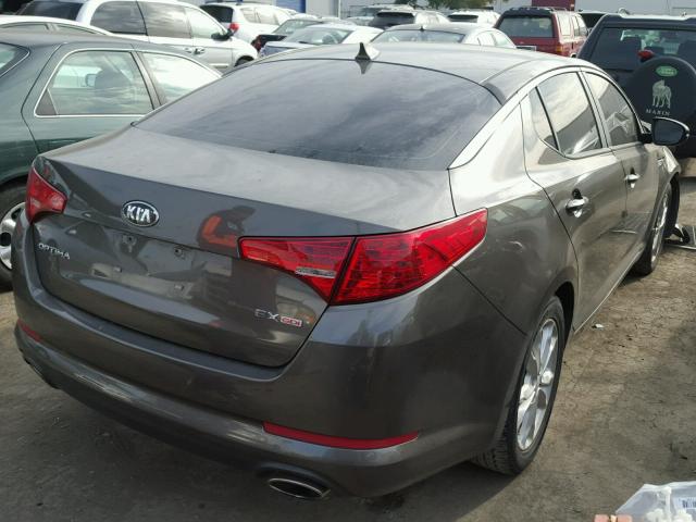 5XXGN4A74DG128278 - 2013 KIA OPTIMA EX GRAY photo 4