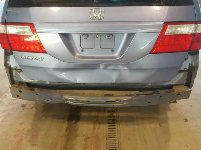 5FNRL38707B018365 - 2007 HONDA ODYSSEY EX BLUE photo 9