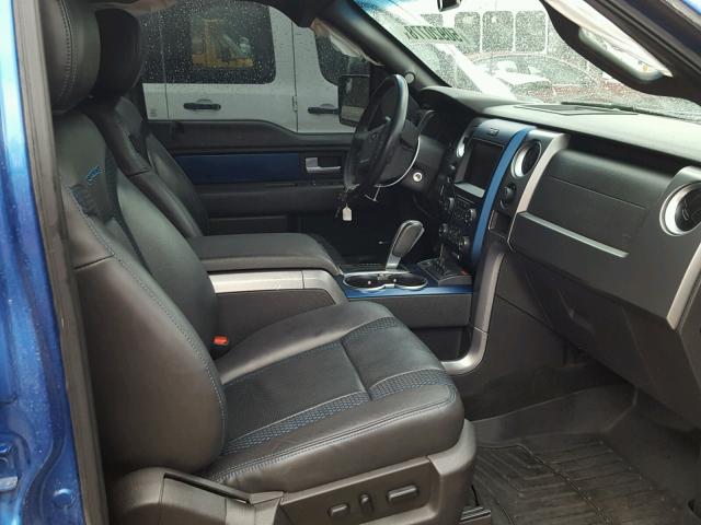 1FTFW1R64DFA67130 - 2013 FORD F150 SVT R BLUE photo 5