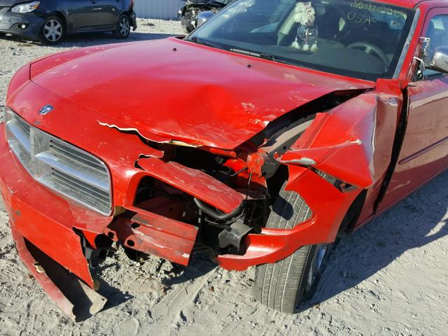 2B3KA43R38H167369 - 2008 DODGE CHARGER RED photo 9