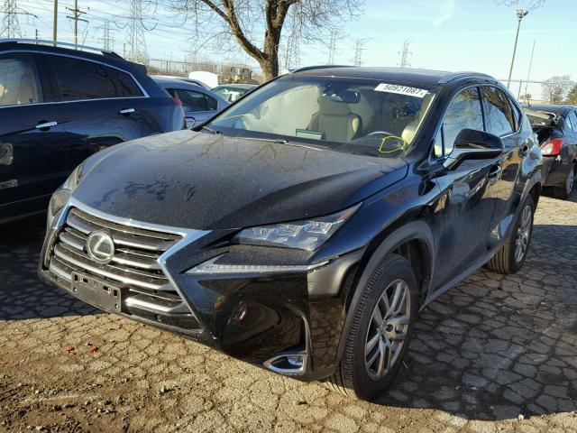 JTJBARBZ9G2068993 - 2016 LEXUS NX 200T BLACK photo 2