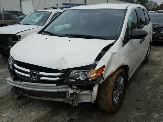 5FNRL5H23EB041183 - 2014 HONDA ODYSSEY LX WHITE photo 2