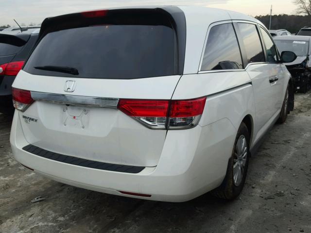 5FNRL5H23EB041183 - 2014 HONDA ODYSSEY LX WHITE photo 4