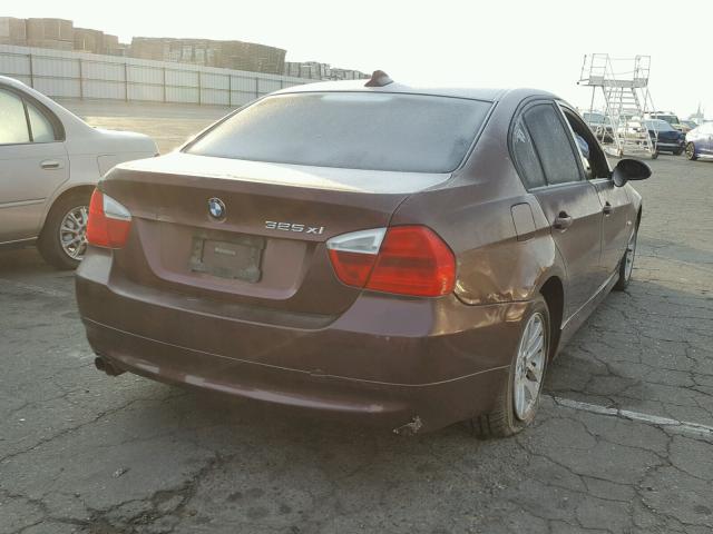 WBAVD13536KV04866 - 2006 BMW 325 XI PURPLE photo 4