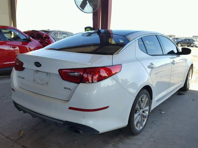 5XXGR4A60FG511889 - 2015 KIA OPTIMA SX WHITE photo 4