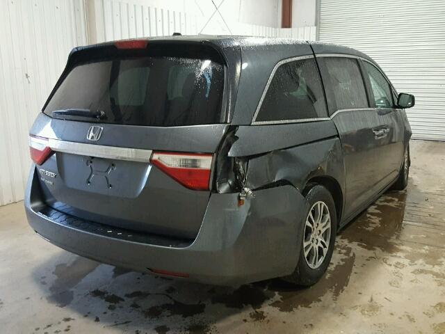 5FNRL5H67DB041074 - 2013 HONDA ODYSSEY EX GRAY photo 4