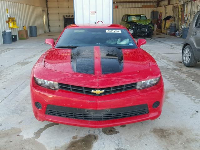 2G1FB1E37F9183210 - 2015 CHEVROLET CAMARO LS RED photo 9