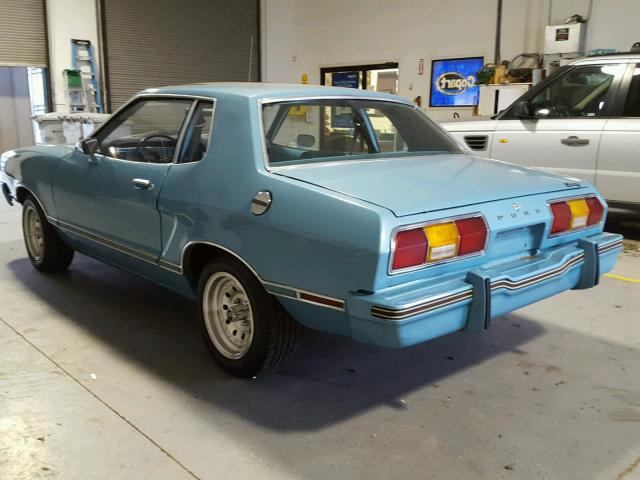 8F02Y111845 - 1978 FORD MUSTANG BLUE photo 3