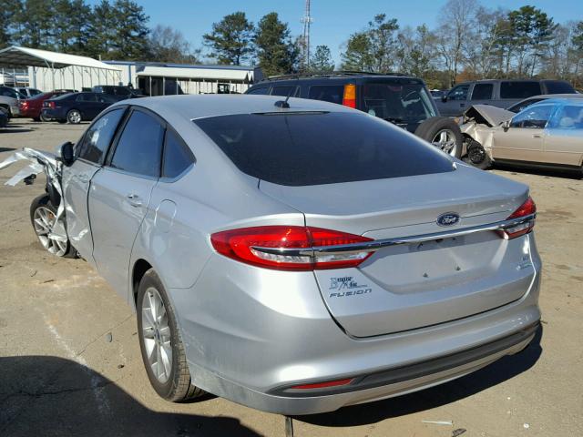 3FA6P0HD9HR309089 - 2017 FORD FUSION SE SILVER photo 3