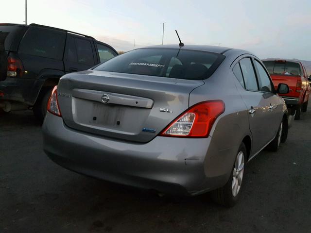 3N1CN7AP3CL812745 - 2012 NISSAN VERSA S SILVER photo 4