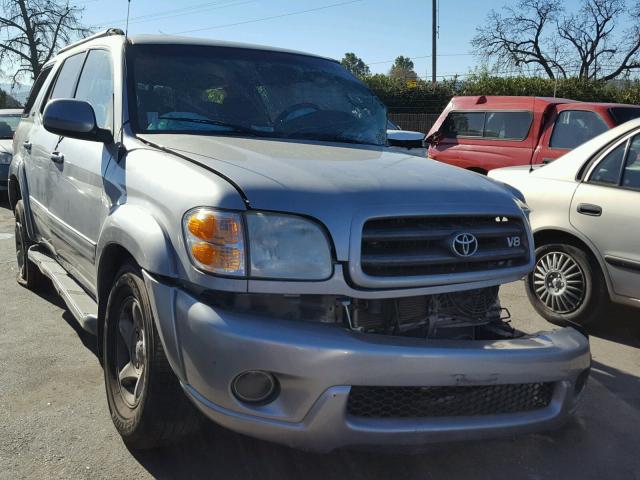 5TDBT44A72S086885 - 2002 TOYOTA SEQUOIA SR SILVER photo 1