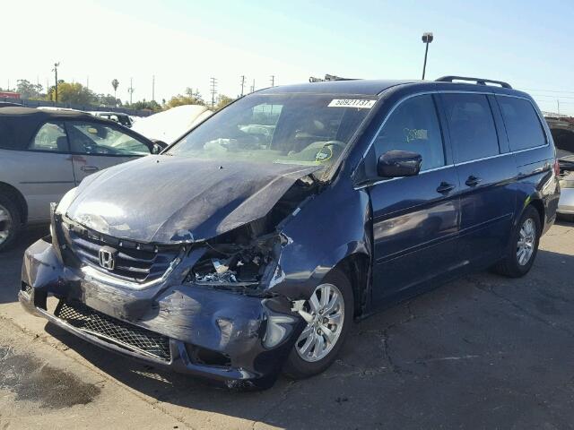 5FNRL38498B017867 - 2008 HONDA ODYSSEY EX BLUE photo 2