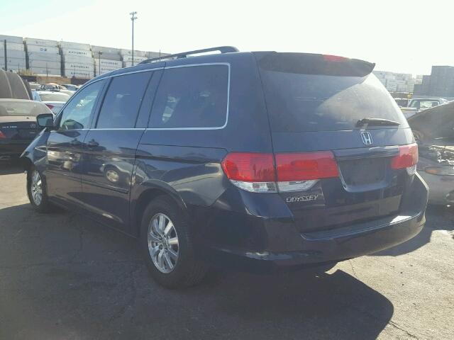 5FNRL38498B017867 - 2008 HONDA ODYSSEY EX BLUE photo 3